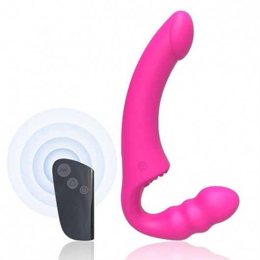 Розовый безремневой страпон Straples Strap-On Dildo - Erokay - купить с доставкой в Оренбурге