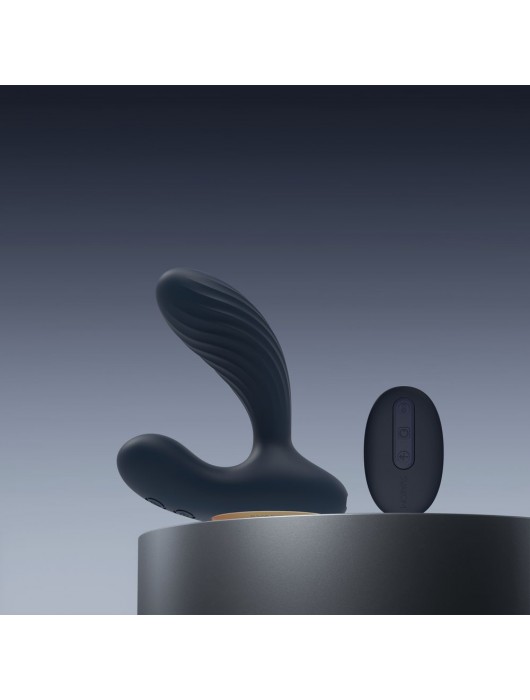 Темно-синий вибромассажер простаты Vick Neo 2 c функцией нагрева и пультом ДУ - Svakom - в Оренбурге купить с доставкой