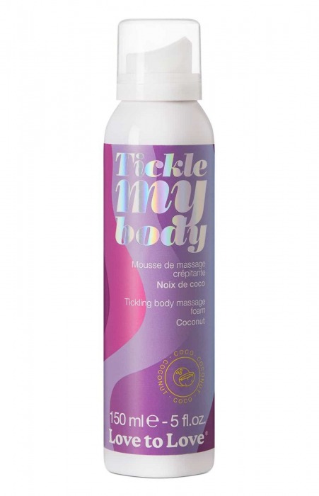 Массажная хрустящая пенка Tickle My Body Coconut с ароматом кокоса - 150 мл. - Love to Love - купить с доставкой в Оренбурге