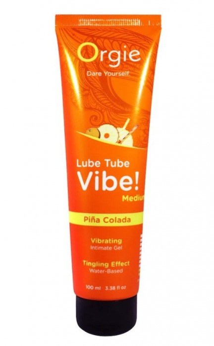 Гель с эффектом вибрации Lube Tube Vibe Medium Pina Colada - 100 мл. - ORGIE - купить с доставкой в Оренбурге
