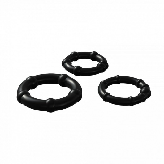 Набор из 3 черных эрекционных колец Babooom Ring Set - Adrien Lastic - в Оренбурге купить с доставкой