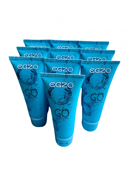 Набор из 10 пролонгирующих лубрикантов на водной основе Egzo Go (по 50 мл.) - EGZO - купить с доставкой в Оренбурге