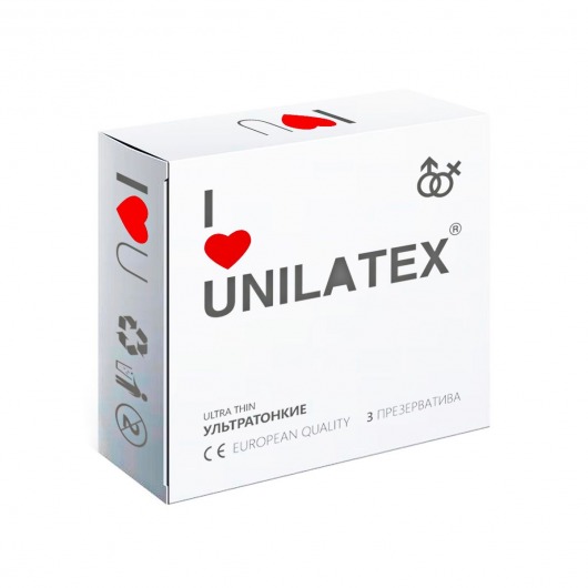 Ультратонкие презервативы Unilatex Ultra Thin - 3 шт. - Unilatex - купить с доставкой в Оренбурге