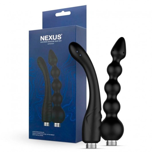 Набор из 2 насадок для анального душа Shower Douche Duo Kit - Nexus Range - купить с доставкой в Оренбурге