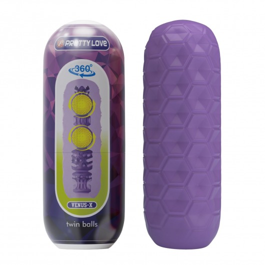 Фиолетовый мастурбатор Venus-X Twin balls - Baile - в Оренбурге купить с доставкой
