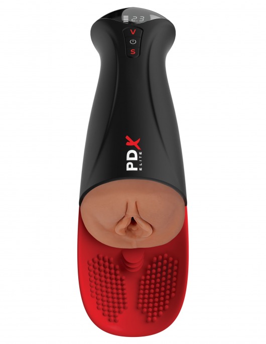 Мастурбатор-вагина в колбе с вибрацией Fuck-O-Matic Pro XL - Pipedream - в Оренбурге купить с доставкой
