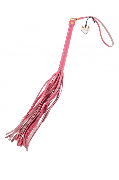 Розовая кожаная плеть - 50 см. - Pecado - купить с доставкой в Оренбурге