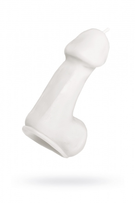 Белая свеча в форме пениса - 47 гр. - Pecado - купить с доставкой в Оренбурге