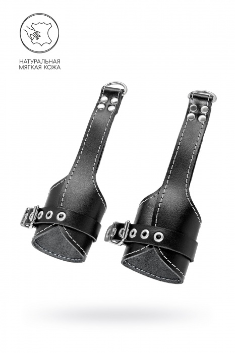 Черные подвесы с белой строчкой - Pecado - купить с доставкой в Оренбурге