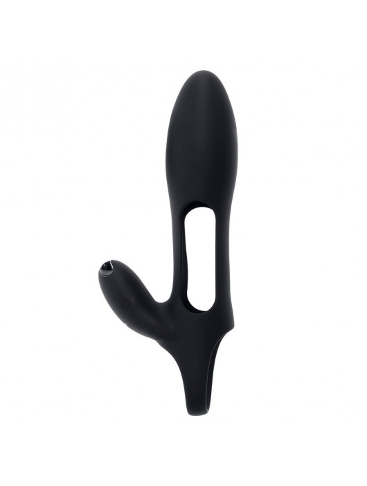 Черная насадка на пенис с вибрацией Nautilus - Zero Tolerance - в Оренбурге купить с доставкой