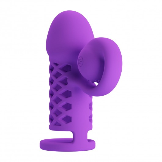Фиолетовая вибронасадка с клиторальным отростком Harden - Baile - в Оренбурге купить с доставкой