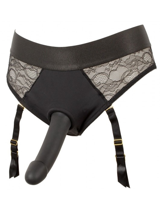 Черный женский страпон Strap-on Set: трусики и насадка - Orion - купить с доставкой в Оренбурге