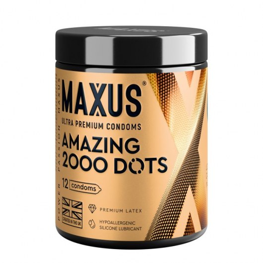 Точечные презервативы MAXUS 2000 Amazing Dots с железным кейсом - 12 шт. - Maxus - купить с доставкой в Оренбурге