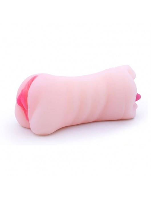 Телесный двусторонний мастурбатор - вагина и ротик - Boys of Toys - в Оренбурге купить с доставкой