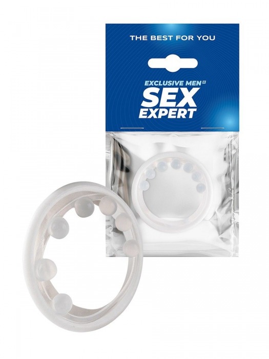 Эрекционное кольцо с мягкой стимулирующей насадкой - Sex Expert - в Оренбурге купить с доставкой