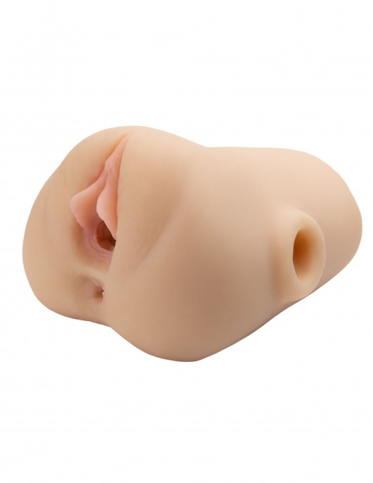 Телесный мастурбатор с вибрацией Double Pounder Vibrating Squeeze Stroker - Pipedream - в Оренбурге купить с доставкой