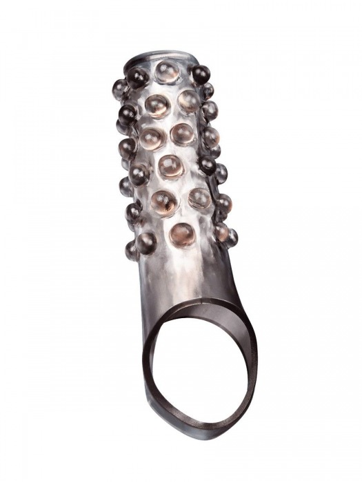 Дымчатая насадка на пенис с выпуклостями - 11 см. - Sex Expert - в Оренбурге купить с доставкой