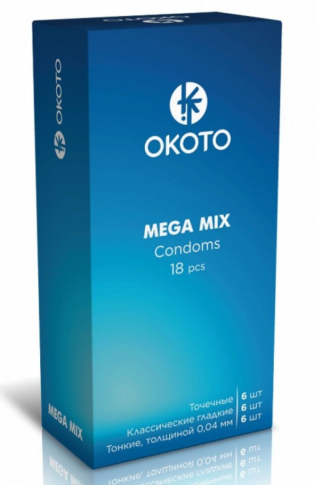 Презервативы OKOTO Mega Mix - 18 шт. - Sitabella - купить с доставкой в Оренбурге