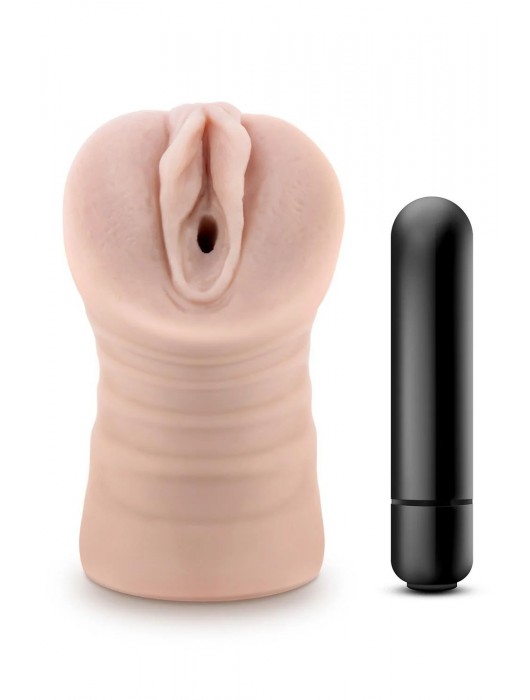 Телесный мастурбатор-вагина Ayumi с вибрацией - Blush Novelties - в Оренбурге купить с доставкой