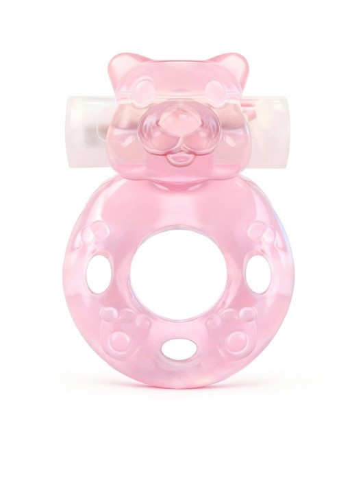 Розовое эрекционное виброкольцо в форме мишки - 1137 - в Оренбурге купить с доставкой