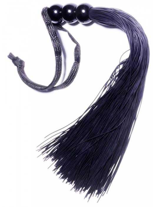 Черная силиконовая плетка - 25,4 см. - Boys of Toys - купить с доставкой в Оренбурге