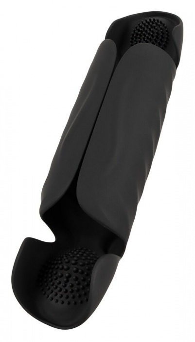 Черный вибромастурбатор с трехточечной стимуляцией Penis Trainer with 3 Point Stimulation - Orion - в Оренбурге купить с доставкой