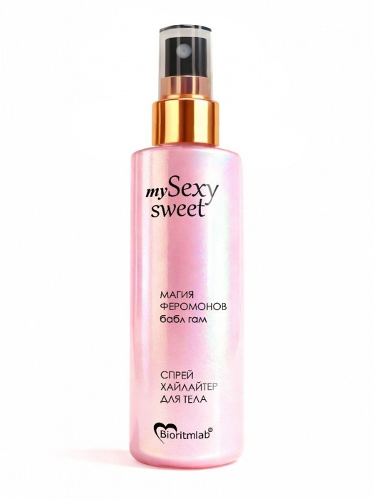 Спрей хайлайтер для тела Sexy Sweet с ароматом бабл-гам, шиммером и феромонами - 200 мл. -  - Магазин феромонов в Оренбурге