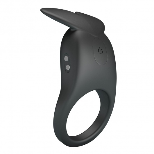 Черное перезаряжаемое виброкольцо Carlton - Baile - в Оренбурге купить с доставкой