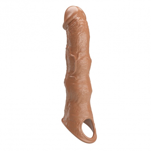 Карамельный фаллоудлинитель с 3 вставками - 28 см. - Baile - в Оренбурге купить с доставкой