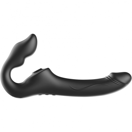 Черный безремневой страпон с 3 моторами - Ibiza - купить с доставкой в Оренбурге