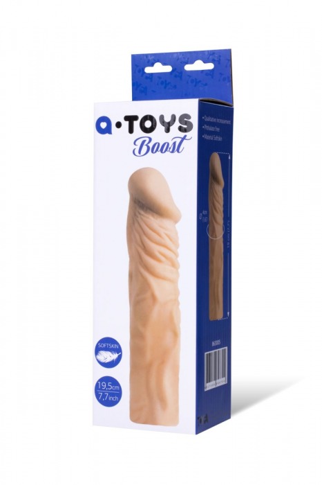 Насадка с ярко выраженной головкой и рельефным стволом - 19 см. - A-toys - в Оренбурге купить с доставкой