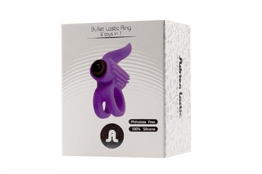 Эрекционное кольцо с подхватом мошонки и стимуляцией клитора Bullet Lastic Ring - Adrien Lastic - в Оренбурге купить с доставкой