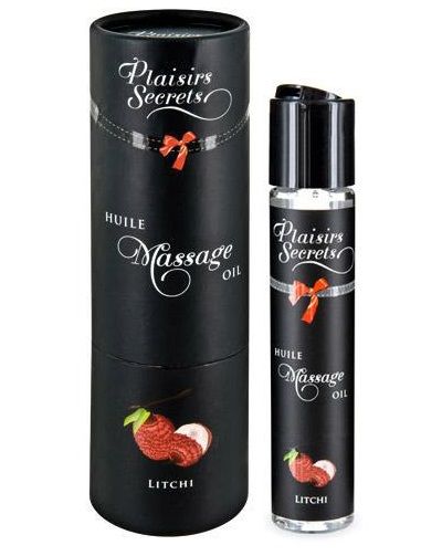 Массажное масло с ароматом личи Huile de Massage Gourmande Litchi - 59 мл. - Plaisir Secret - купить с доставкой в Оренбурге