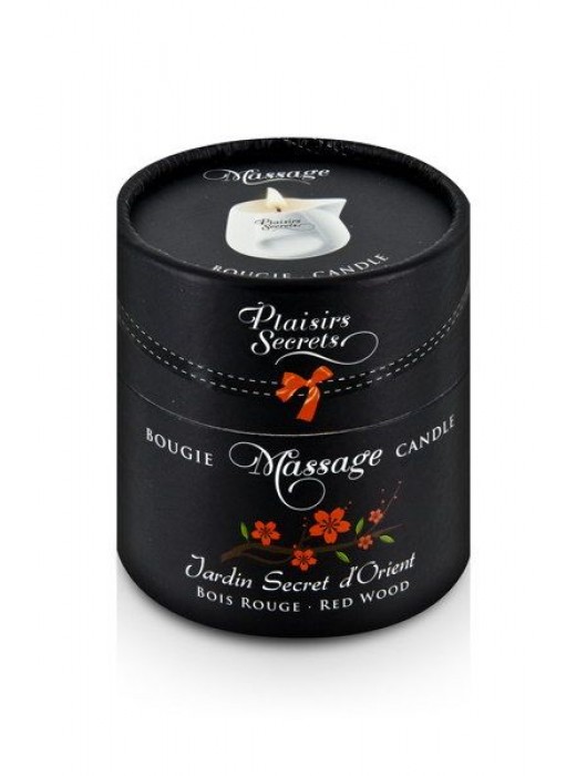 Массажная свеча с ароматом красного дерева Jardin Secret D orient Bois Roug - 80 мл. - Plaisir Secret - купить с доставкой в Оренбурге