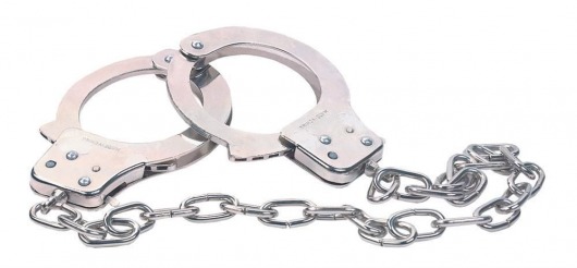 Наручники из металла с длинной цепочкой CHROME HANDCUFFS METAL HANDCUFFS W. KEY - NMC - купить с доставкой в Оренбурге