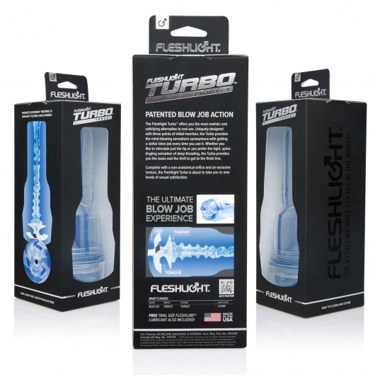 Мастурбатор Fleshlight Turbo - Trust Blue Ice - Fleshlight - в Оренбурге купить с доставкой