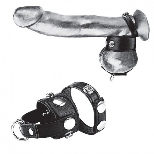 Утяжка для мошонки и пениса Cock Ring With 1  Ball Stretcher And Optional Weight Ring - BlueLine - купить с доставкой в Оренбурге