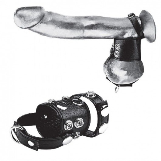 Утяжка на пенис и мошонку Cock Ring With 1.5  Ball Stretcher And Optional Weight Ring - BlueLine - купить с доставкой в Оренбурге