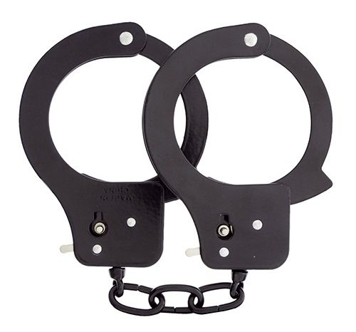 Чёрные наручники из листового металла BONDX METAL CUFFS BLACK - Dream Toys - купить с доставкой в Оренбурге