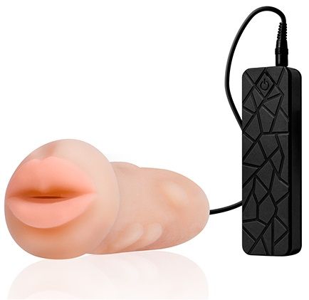 Мастурбатор-ротик с вибрацией REALSTUFF VIBRATING MASTURBATOR MOUTH - Dream Toys - в Оренбурге купить с доставкой