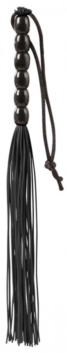 Чёрная мини-плеть из резины Rubber Mini Whip - 22 см. - Blush Novelties - купить с доставкой в Оренбурге