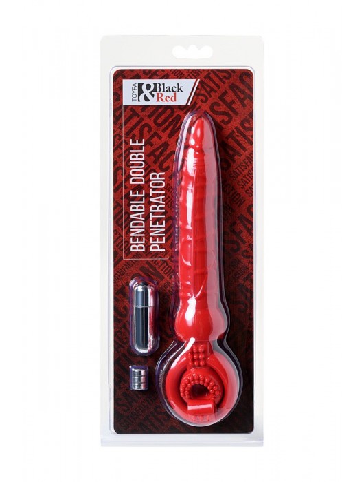 Красная вибронасадка с анальным стимулятором - ToyFa - в Оренбурге купить с доставкой