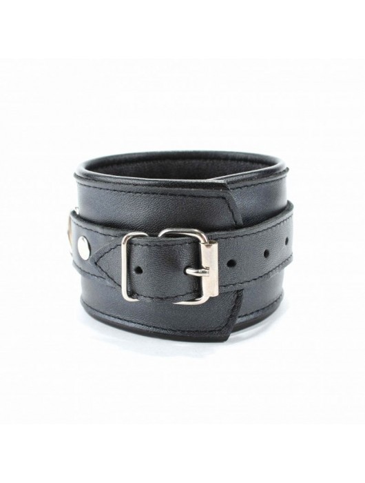 Наручники из гладкой кожи - БДСМ Арсенал - купить с доставкой в Оренбурге