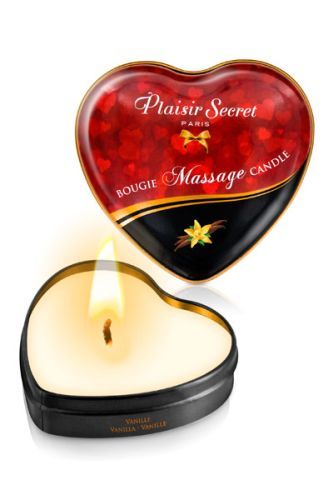 Массажная свеча с ароматом ванили Bougie Massage Candle - 35 мл. - Plaisir Secret - купить с доставкой в Оренбурге