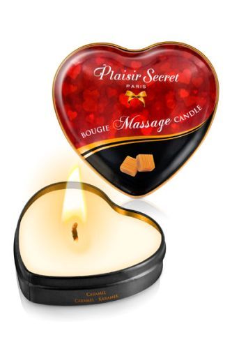 Массажная свеча с ароматом карамели Bougie Massage Candle - 35 мл. - Plaisir Secret - купить с доставкой в Оренбурге