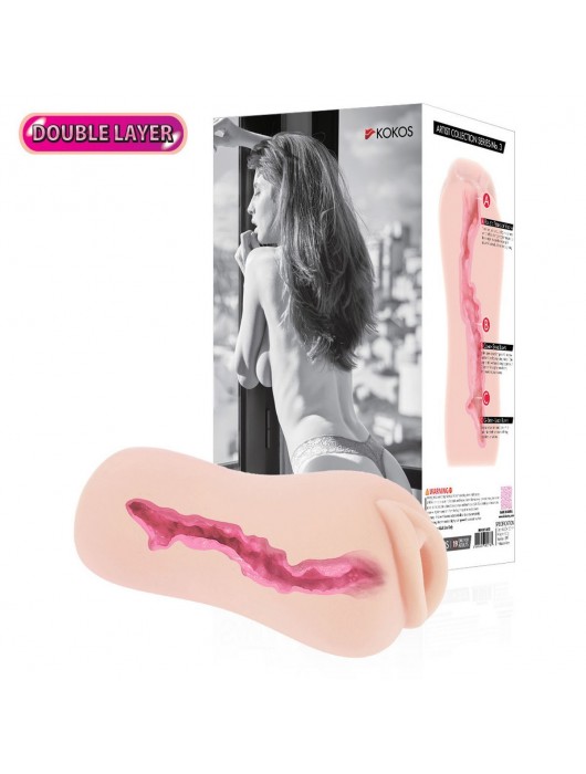 Мастурбатор-вагина Sanda с рельефным тоннелем - KOKOS - в Оренбурге купить с доставкой