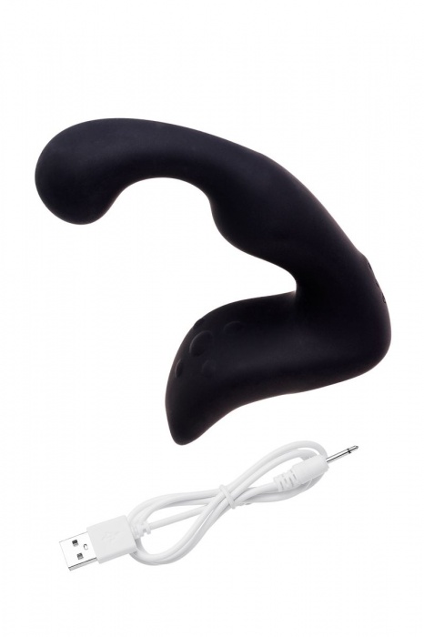 Чёрный изогнутый вибростимулятор простаты Erotist - Erotist Adult Toys - в Оренбурге купить с доставкой