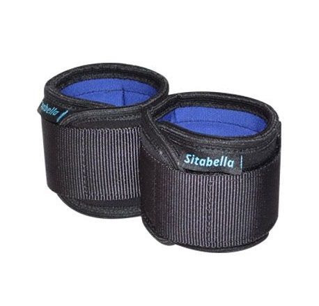 Неопреновые черно-синие наручники - Sitabella - купить с доставкой в Оренбурге