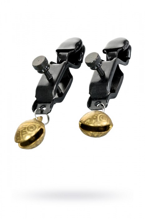 Черно-золотистые зажимы для сосков TOYFA Theatre - ToyFa - купить с доставкой в Оренбурге