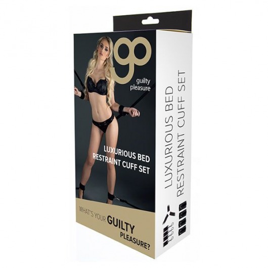 Комплект наручников и поножей LUXURIOUS BED RESTRAINT CUFF SET - Blush Novelties - купить с доставкой в Оренбурге